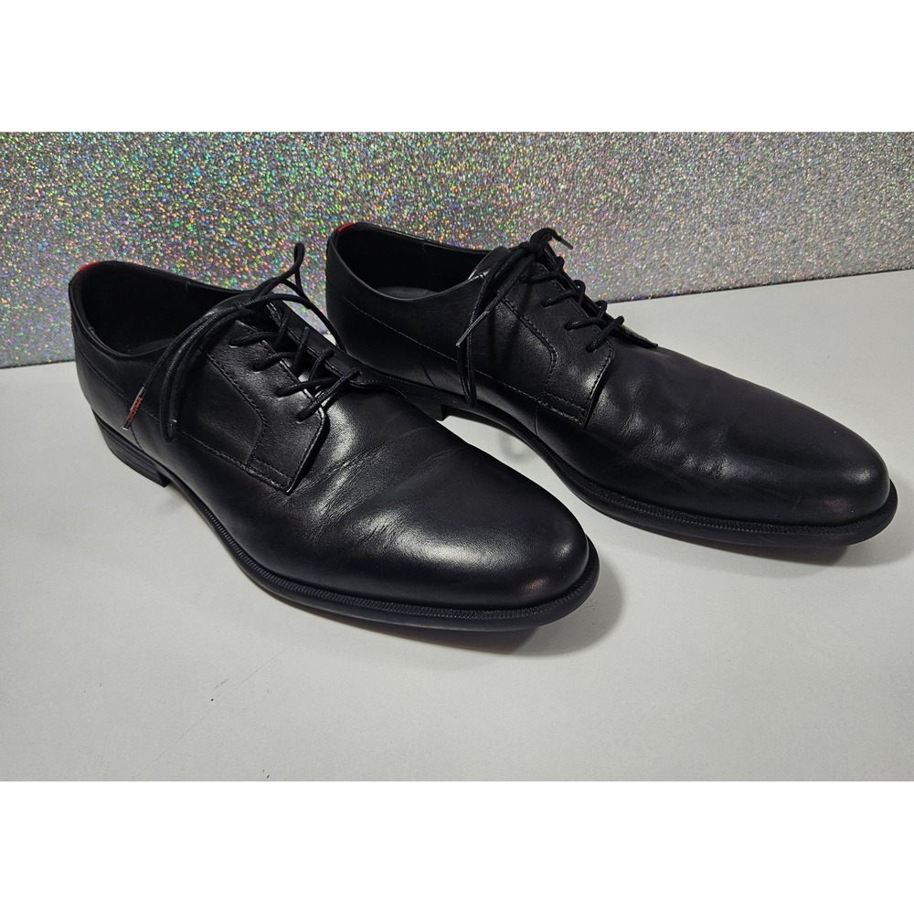 HUGO Boss Men's Black Leather Derby Oxford Dress Shoes Size 10.5-11 (44)